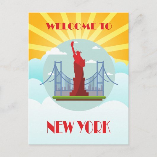 Welkom bij New York Travel Briefkaart (Voorkant)