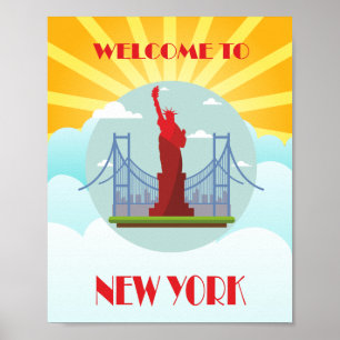  Welkom bij New York Travel Poster