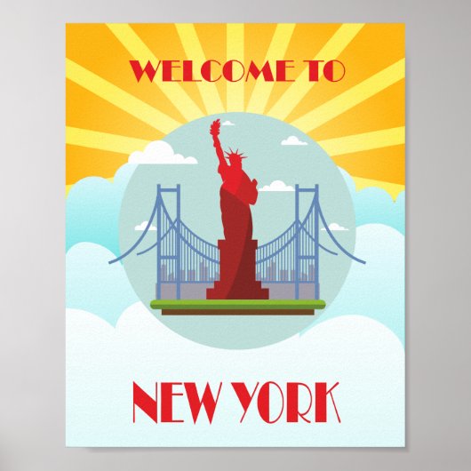  Welkom bij New York Travel Poster (Voorkant)