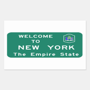 Welkom bij New York - USA Road Sign Rechthoekige Sticker
