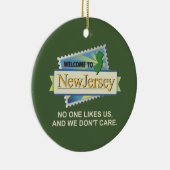 Welkom bij NJ - Niemand houdt van ons en het kan o Keramisch Ornament (Rechts)