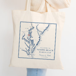 Welkom bij North Beach Maryland Elegant Wedding Tote Bag