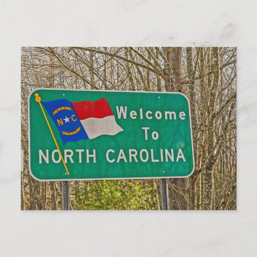 Welkom bij North Carolina Sign Briefkaart (Voorkant)