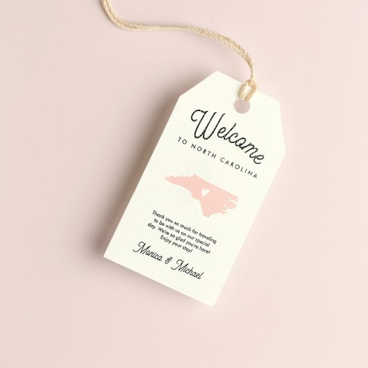 Welkom bij NORTH CAROLINA Wedding any COLOR! Cadeaulabel