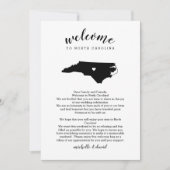 Welkom bij North Carolina Wedding Letter Itinerary (Voorkant)