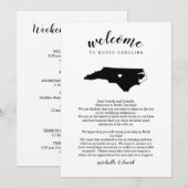 Welkom bij North Carolina Wedding Letter Itinerary (Voorkant / Achterkant)
