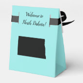 Welkom bij North Dakota Favor Box Map Bedankdoosjes (Achterkant)