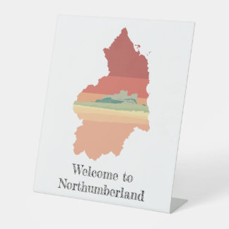 Welkom bij Northumberland Pedestal Sign Reclamebord Met Voetstuk