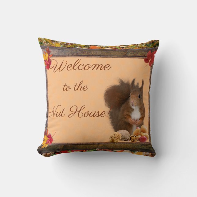 Welkom bij Nut House Pillow Kussen (Voorkant)