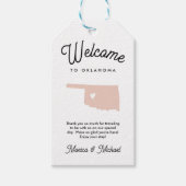 Welkom bij OKLAHOMA... om het even welke KLEUR. Cadeaulabel (Voorkant)