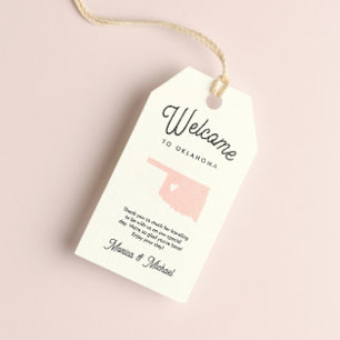 Welkom bij OKLAHOMA... om het even welke KLEUR. Cadeaulabel