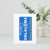 Welkom bij Oklahoma - Verenigde Staten Briefkaart (Staand voorkant)
