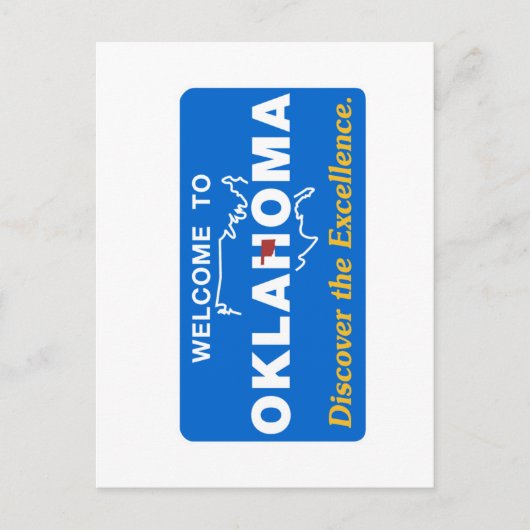 Welkom bij Oklahoma - Verenigde Staten Briefkaart (Voorkant)