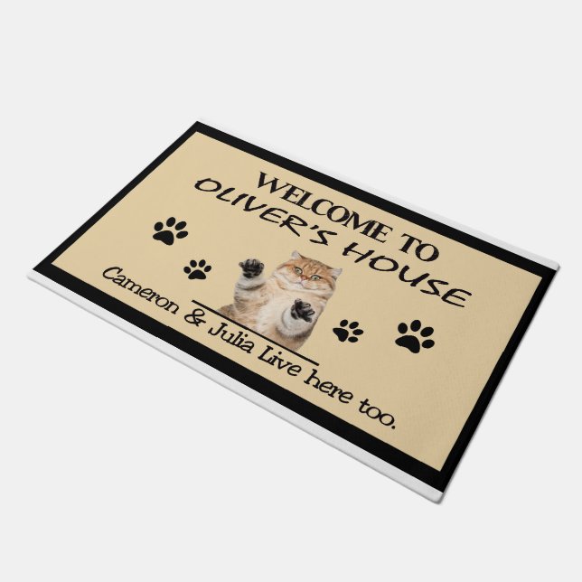Welkom bij Oliver's House Cat Live hier ook Deurmat (Schuin)