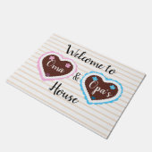 Welkom bij Oma en Opa's House - Schattige Deurmat (Schuin)