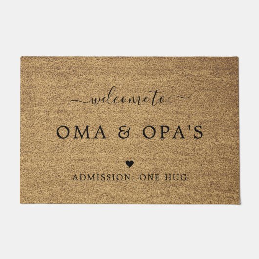 Welkom bij Oma en Opa's Huis Deurmat (Voorkant)