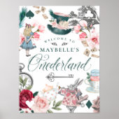 Welkom bij Onederland Alice in Wonderland Collage Poster (Voorkant)