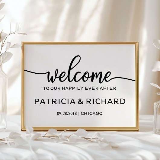 Welkom bij ons altijd na 24x36-teken poster