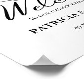 Welkom bij ons, altijd na elegante handtekening poster (Hoek)