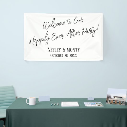 Welkom bij ons, altijd na feest! spandoek (Beurs)