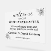 Welkom bij ons, altijd na het huwelijk acryl bord (Hoek)