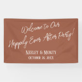 Welkom bij ons, altijd na Terracotta Spandoek (Horizontaal)