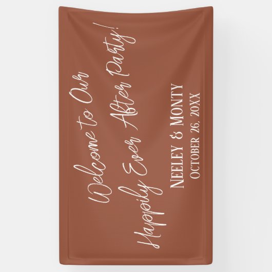 Welkom bij ons, altijd na Terracotta Spandoek (Verticaal)