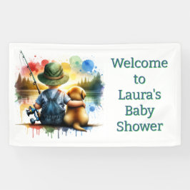 Welkom bij ons Baby shower Gepersonaliseerd Spandoek
