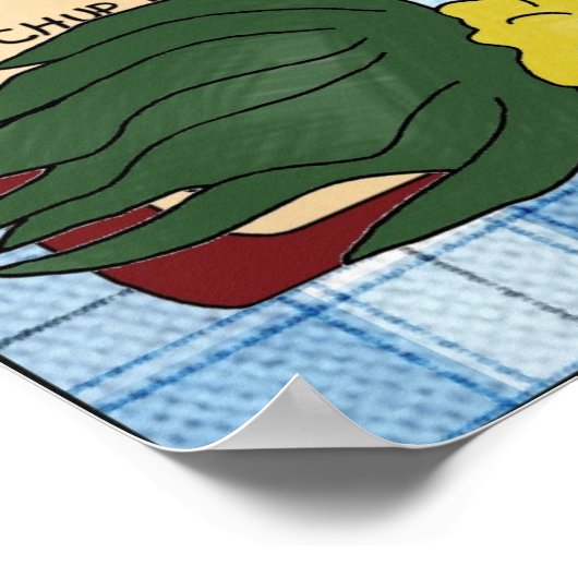 Welkom bij ons BBQ-poster Poster (Hoek)