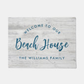 Welkom bij ons Beach House Script Deurmat (Voorkant)