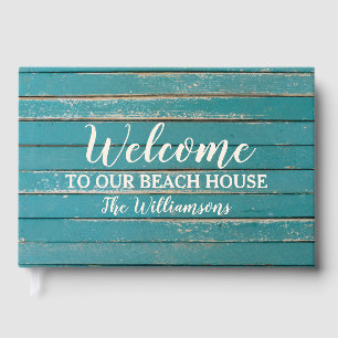 Welkom bij ons Beach Lake House Rustiek Hout Gastenboek