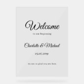 Welkom bij ons begin! acryl bord (Voorkant)