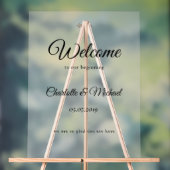 Welkom bij ons begin! acryl bord (Neutraal)