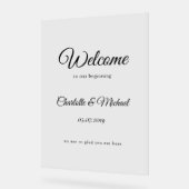 Welkom bij ons begin! acryl bord (Hoek)