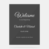 Welkom bij ons begin! acryl bord (Voorkant)