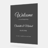 Welkom bij ons begin! acryl bord (Hoek)