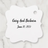 Welkom bij ons begin bedankjes labels (Achterkant)