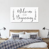 Welkom bij ons begin canvas afdruk (Insitu (Slaapkamer))