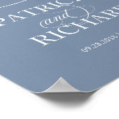 Welkom bij ons begin | Dusty Blue Sign Poster (Hoek)