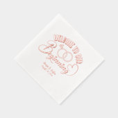 Welkom bij ons begin huwelijk folie servetten (Rechts)