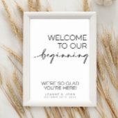 Welkom bij ons begin huwelijk poster