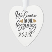 Welkom bij ons begin jaar ornament (voorkant)