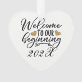 Welkom bij ons begin jaar ornament (voorkant)