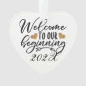 Welkom bij ons begin jaar ornament (achterkant)