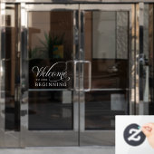 Welkom bij Ons Begin Oude Geld Script Trouwdag Raamsticker (Kantoordeur)