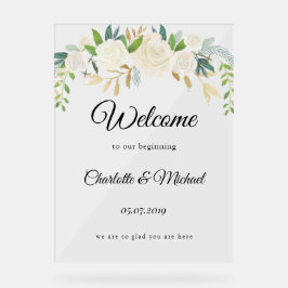 Welkom bij ons begin! Schuimbord Acryl Bord