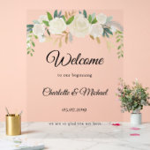 Welkom bij ons begin! Schuimbord Acryl Bord (Huwelijk)