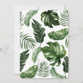 Welkom bij ons begin tropische foliage bruiloft aankondiging (Achterkant)