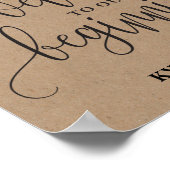 Welkom bij ons beginbewerkbare trouwbord poster (Hoek)