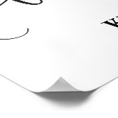 Welkom bij ons beginbewerkbare trouwbord poster (Hoek)